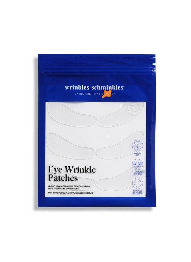 Wrinkles Schminkles Under Eye Patches - Rejuvenate Wrinkles with Medical Grade Silicone Reusable Anti-Wrinkle Patches for Under Eye Treatment, Banish Dark Circles (3 Pairs)