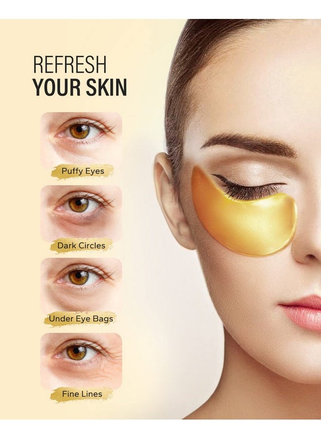 Maskiss 24k Gold Under Eye Patches (50 Pairs), eye mask, Collagen Skin Care Products, Eye Patches for Puffy Eyes, eye masks for dark circles and puffiness