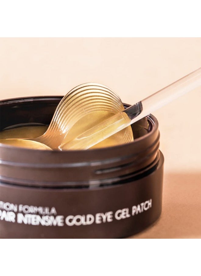 MIZON SNAIL INTENSIVE GOLD EYE GEL PATCH for Dark Circles, Moisturising Eye Serum Mask, Cooling Hydrogel for Under Eye Bags, Reduces Wrinkle 30 PAIRS (Gold & Snail)