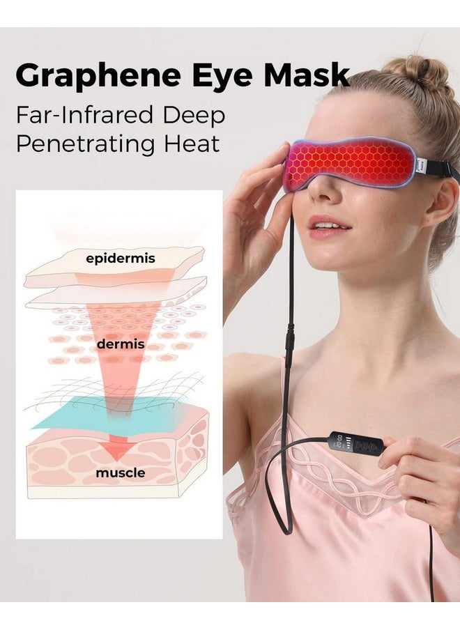 Aroma Season Heated Eye Mask for Dry Eyes, Warm Eye Compress with Flaxseed Graphene FIR for MGD, Dry Eye Syndrome, Chalazion Blepharitis Stye Eye Treatment, Steam Moist to Unclog glands (Blue)