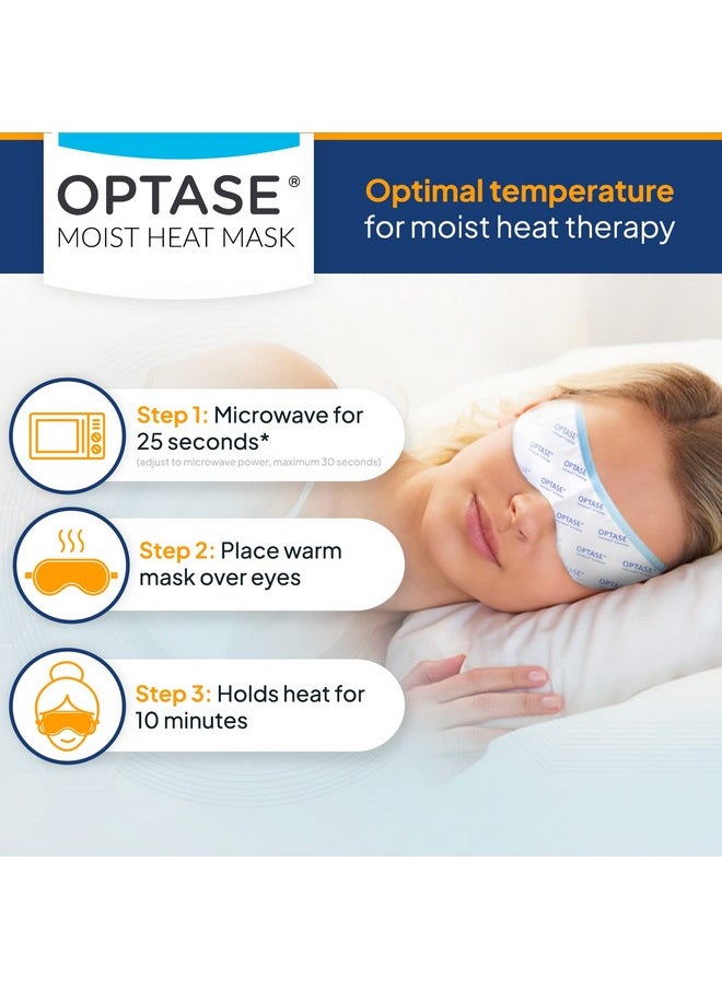 Optase Moist Heat Eye Mask for Dry Eyes - Dry Eye Mask with HydroBead Technology - Washable, Microwaveable Eye Compress for Dry Eyes - Dry Eye Therapy Mask Holds Heat for 10 Minutes - Step 1 Heat