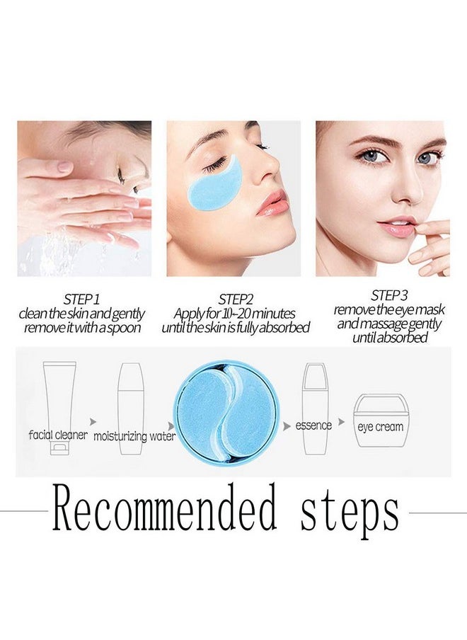 RABIOTA Under Eye Patches,30 pairs Hyaluronic Acid Anti-Aging Under Eye Mask, Collagen Under Eye Gel Pads for Dark Circles, Wrinkles, Fine Line, Puffiness (Blue)
