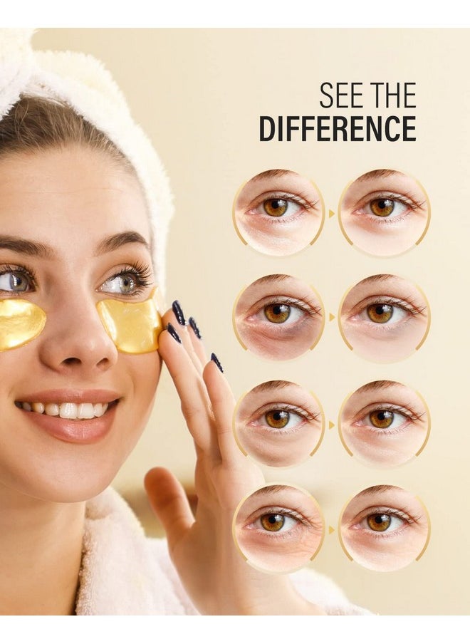 Maskiss 24k Gold Under Eye Patches (25 Pairs), eye mask, Collagen Skin Care Products, Eye Patches for Puffy Eyes, eye masks for dark circles and puffiness