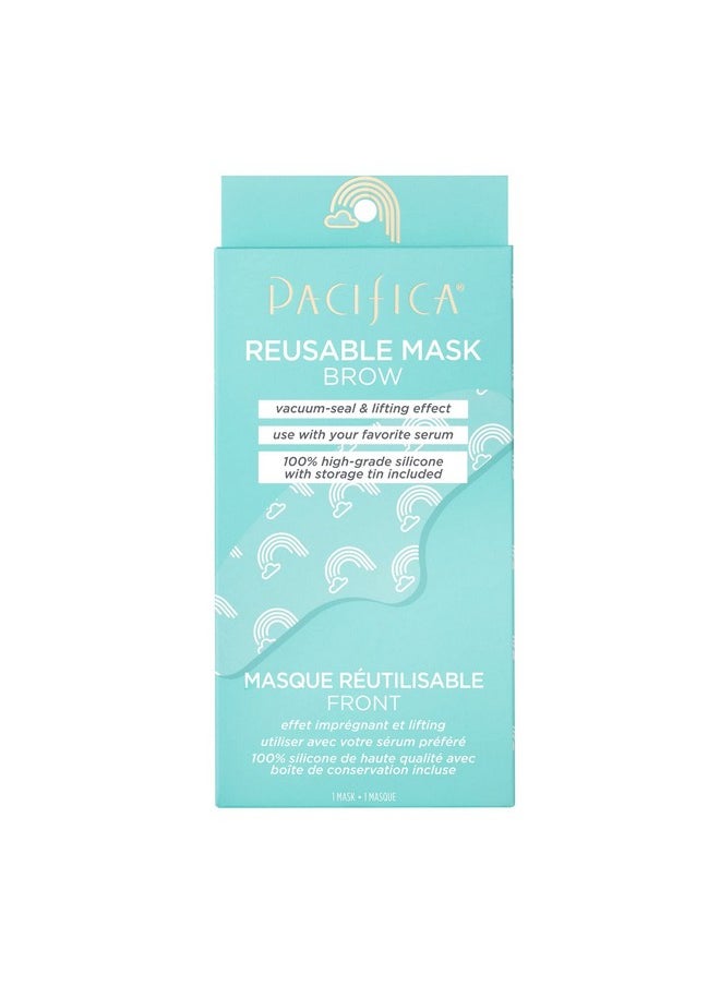 Pacifica Reusable Mask - Brow Silicone Mask for Smoothing Fine Lines & Wrinkles, Use with Serum, Fragrance-Free, Vegan & Cruelty-Free, 1 Piece