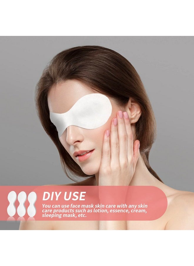 MoyRetty 300 Sheets Disposable Eye Mask-Non Woven Eye Care Cotton, Facial Eye Covers Skincare Spa Paper, Cosmetic Facial Paper Sheet Eye Nose Face Pads for Home Salon Beauty Tools