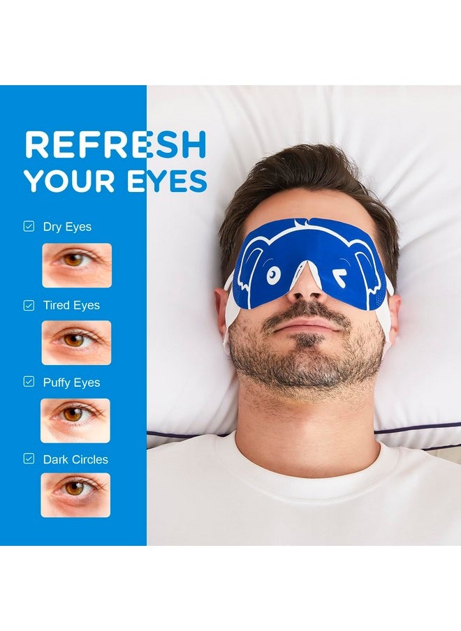 20 Packs Men's Steam Eye Mask,Heated Eye Mask for Dry Eyes Dark Circles Puffy Eyes,Disposable SPA Warm Compress,Travel Essentials & Relaxation Gifts for Men|Teacher|Dad|Boyfriend|Family(Unscented)
