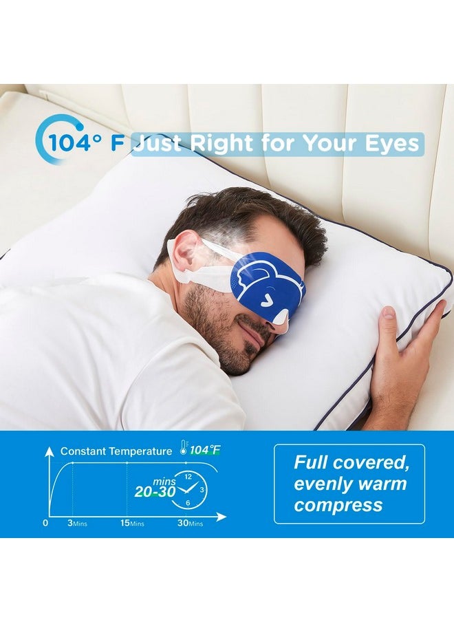 20 Packs Men's Steam Eye Mask,Heated Eye Mask for Dry Eyes Dark Circles Puffy Eyes,Disposable SPA Warm Compress,Travel Essentials & Relaxation Gifts for Men|Teacher|Dad|Boyfriend|Family(Unscented)