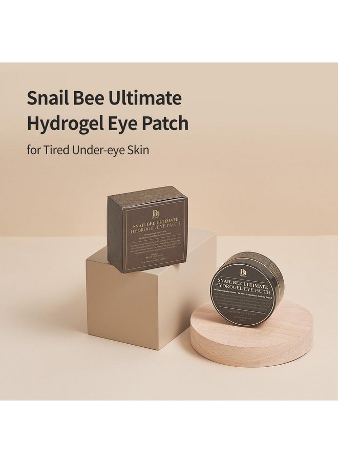 BENTON Snail Bee Ultimate Hydrogel Eye Patch (60pcs) - Hydrating Eye Patches | Snail Mucin Eye Patches | Reusable Eye Patches | Cooling Eye Patches