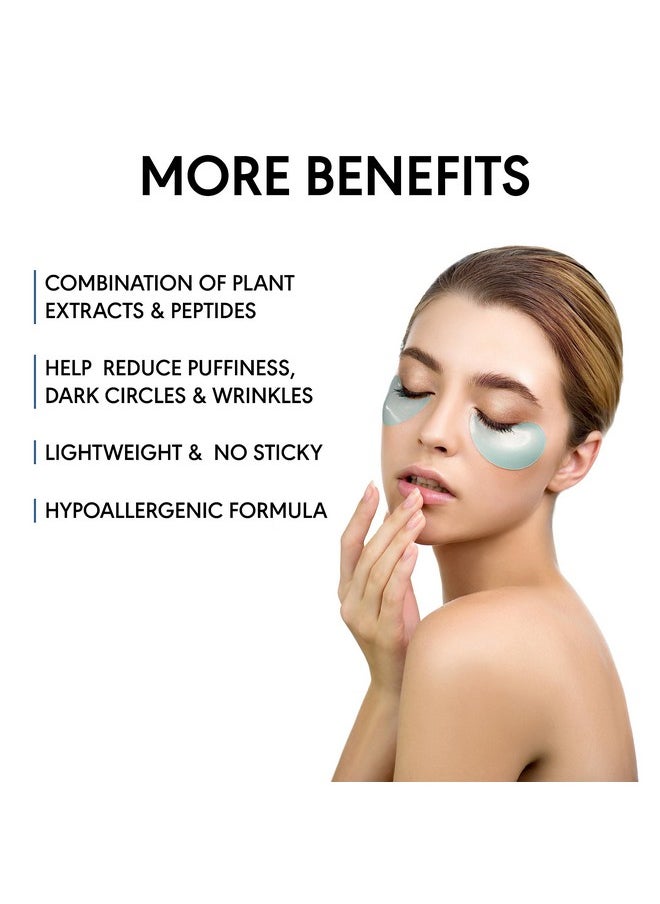 KINPUR ORGANIC COSMETICS Under Eye Patches for Puffy Eyes - Hyaluronic Acid and Collagen - Under Eye Mask for Eye Bags, Dark Circles, Fine Lines - Deep Skin Moisturizing - 30 Pairs, American Quality