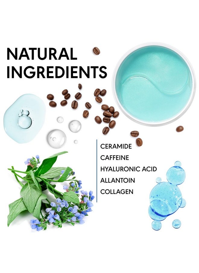 KINPUR ORGANIC COSMETICS Under Eye Patches for Puffy Eyes - Hyaluronic Acid and Collagen - Under Eye Mask for Eye Bags, Dark Circles, Fine Lines - Deep Skin Moisturizing - 30 Pairs, American Quality