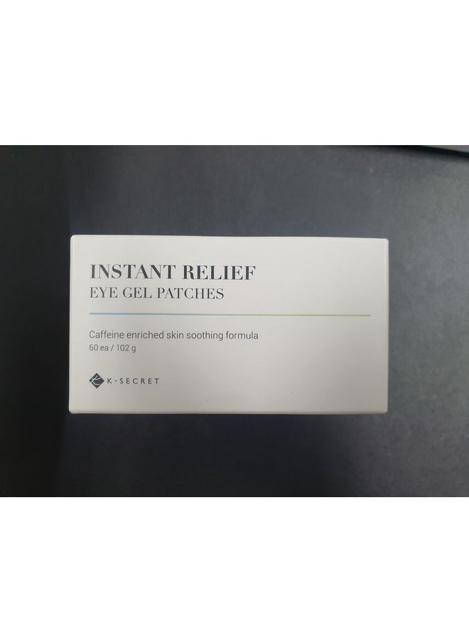 KSECRET Instant Relief Eye Gel Patches, 102g/3.45oz. 60pcs (15 full pairs) with CAFFEINE | Korean Skincare | Under Eye Cooling Masks for Anti-Wrinkles, Dark Circles, Puffiness, and Under Eye Bags…