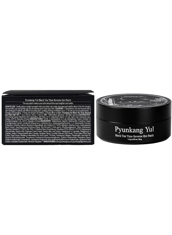 Pyunkang Yul [PKY] Black Tea Time Reverse Eye Patch for Anti-Aging, Deep Nourishing with Low-Molecular Collagen, Dark Circles & Fine Line Care with Kombucha, Korean Skincare (30 Pairs)