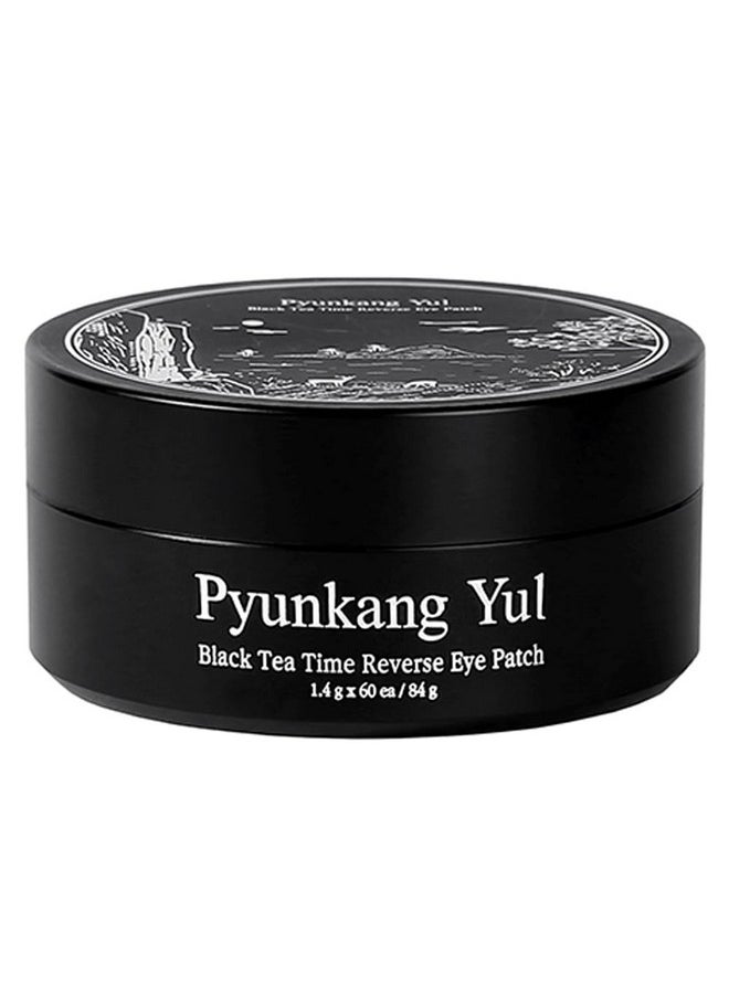 Pyunkang Yul [PKY] Black Tea Time Reverse Eye Patch for Anti-Aging, Deep Nourishing with Low-Molecular Collagen, Dark Circles & Fine Line Care with Kombucha, Korean Skincare (30 Pairs)