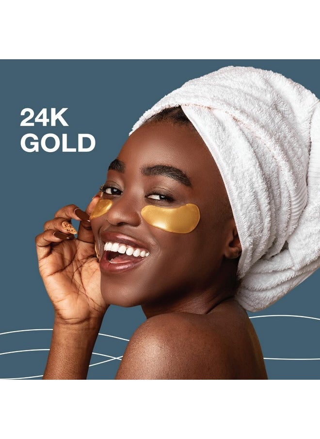 Under Eye Patches for Puffy Eyes and Dark Circles - 24k Gold Under Eye Mask Patches for Puffiness, Beauty & Personal Care Products - Under Eye Masks 20 Pairs Gold Under Eye Patches for Puffy Eyes