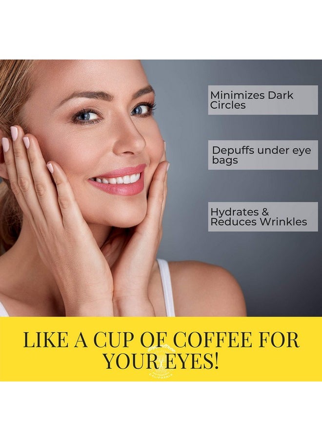 Doppeltree All Natural Caffeine Under Eye Patches & Hydrogel Masks (60 Pads) - Anti Aging Treatment for Crow Feet, Puffiness, Wrinkles, Dark Circles- Formulated in San Francisco