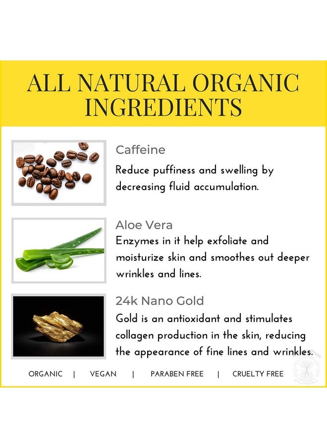 Doppeltree All Natural Caffeine Under Eye Patches & Hydrogel Masks (60 Pads) - Anti Aging Treatment for Crow Feet, Puffiness, Wrinkles, Dark Circles- Formulated in San Francisco