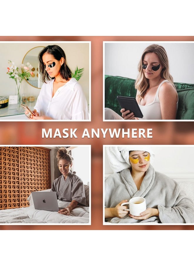 PURE SOL Hydrogel Gold Under Eye Mask - Hyaluronic Acid, Retinol - Anti-aging, Moisturizing and Hydrating - 12 Pairs | Eye Patches for Puffy eyes, Dark Circles - Gifts for Women. Gifts for Mom