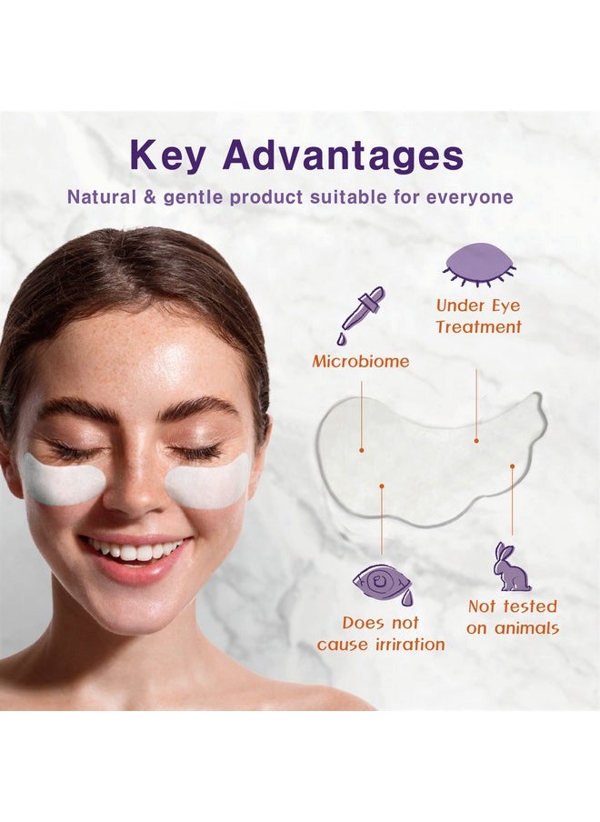 Purederm Biome Energizing Under Eye Mask (4 Pack) - Rich Biome Under Eye Patches for improving skin barrier & Moisturizing