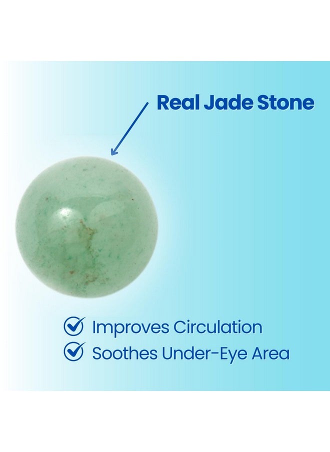 masque BAR My Ingredients Hydrating Under Eye Serum with 360° Jade Stone Roller, Niacinamide & Hyaluronic Acid Treats Eye Puffiness, Dark Circles- Instant Wrinkle Remover -Revitalize Tired Skin-20ml