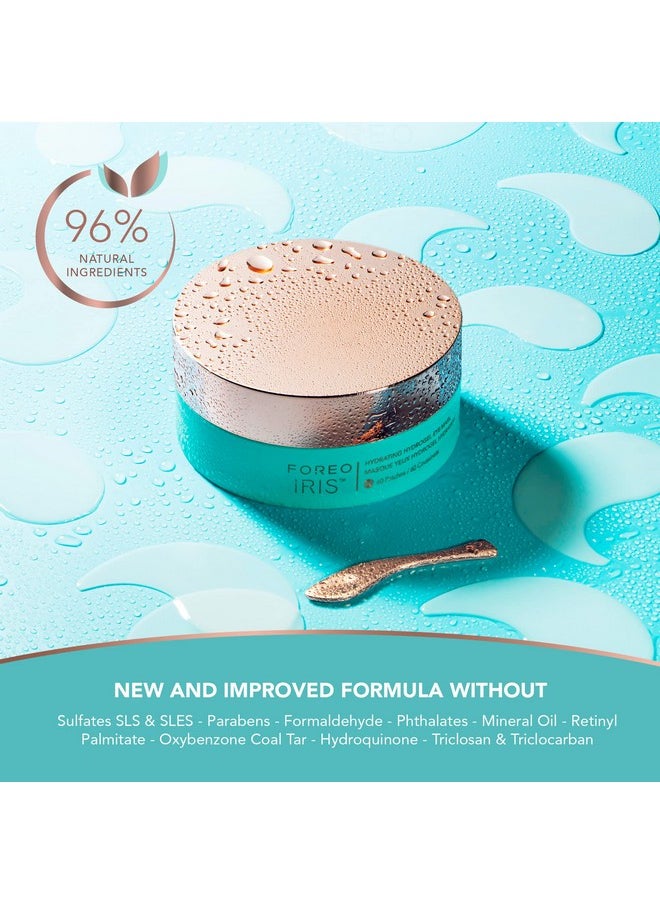 FOREO IRIS Hydrating Hydrogel Eye Mask - Dark Circles Under Eye Treatment for Women & Men - Puffy Eyes Treatment - Hydrating & Refreshing - Vegan - All Skin Types - 60 Under Eye Patches