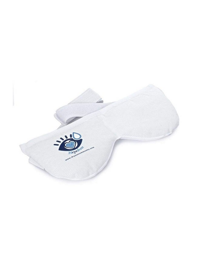 Heyedrate Heated Eye Mask - Soothing Warm Compress for Temporary Relief of Irritated Eyes, Dryness, Crusty Eyelids, Eyelid Bumps- Rejuvenate Your Eyes with Gentle Heat & Cold Therapy - White