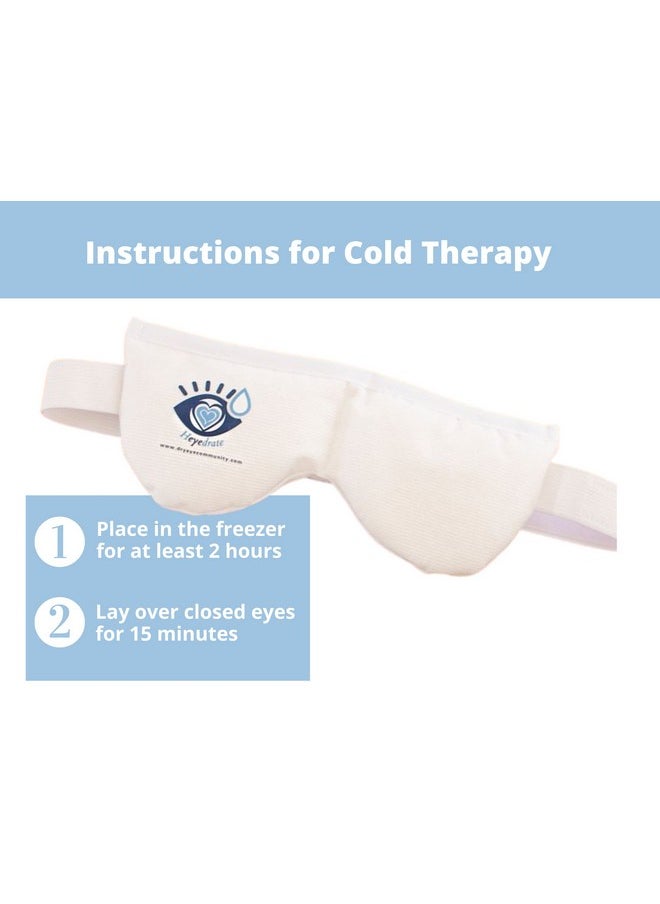 Heyedrate Heated Eye Mask - Soothing Warm Compress for Temporary Relief of Irritated Eyes, Dryness, Crusty Eyelids, Eyelid Bumps- Rejuvenate Your Eyes with Gentle Heat & Cold Therapy - White