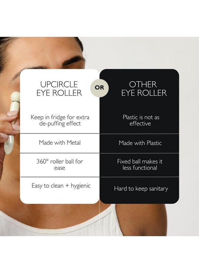 UpCircle Eye Roller 1pc - Metal + Plastic-Free - For Dark Circles + Puffy Eyes - With Cooling Effect to Boost Circulation For Healthy Glow - Sustainable + Unisex