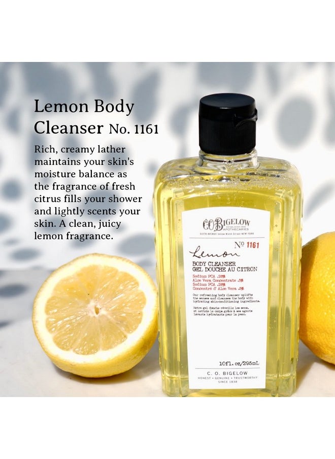 C.O. Bigelow Apothecary Duo, Lemon Body Care Gift Box with Body Soap & Lotion, Gift Set of Two - Moisturizing Lotion & Liquid Hand Wash for Dry Skin - 10fl oz Each