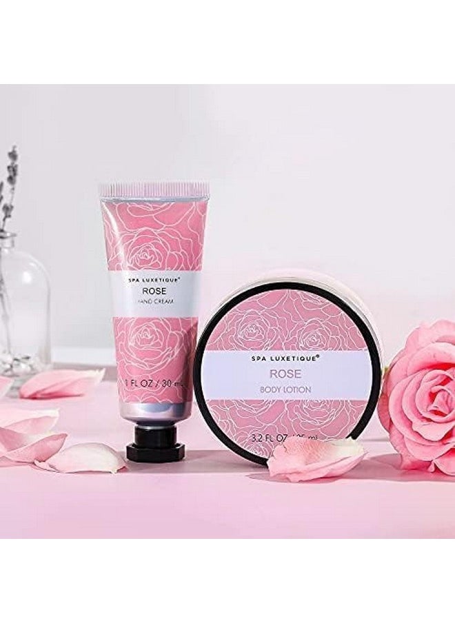Spa Gifts for Women Spa Luxetique Bath and Body Gifts Set 6pcs Gift Baskets for Women Rose Bath Sets for Women Christmas Gifts For Women