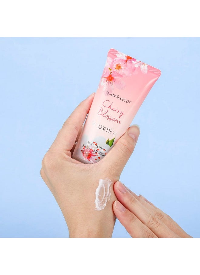 Gift Baskets for Women Body & Earth Bath and Body Gift Set for Women, Cherry Blossom & Jasmine Spa Gifts for Women Bath Gifts for Women, Regalos Para Mujer, Christmas Gifts for Women