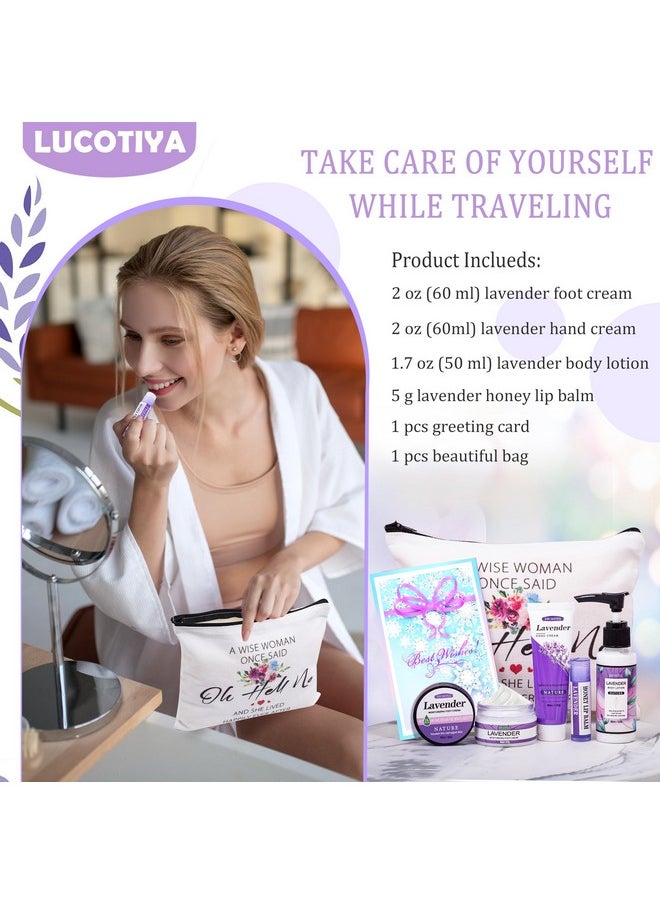 Christmas Gifts for Women Best Friends Gifts Sets Women Travel Size Toiletries Kit Travel Essentials for Women Self Care Gifts for Best Friends,Mom, Teacher,Grandma Lavender Gifts for Her Birthday