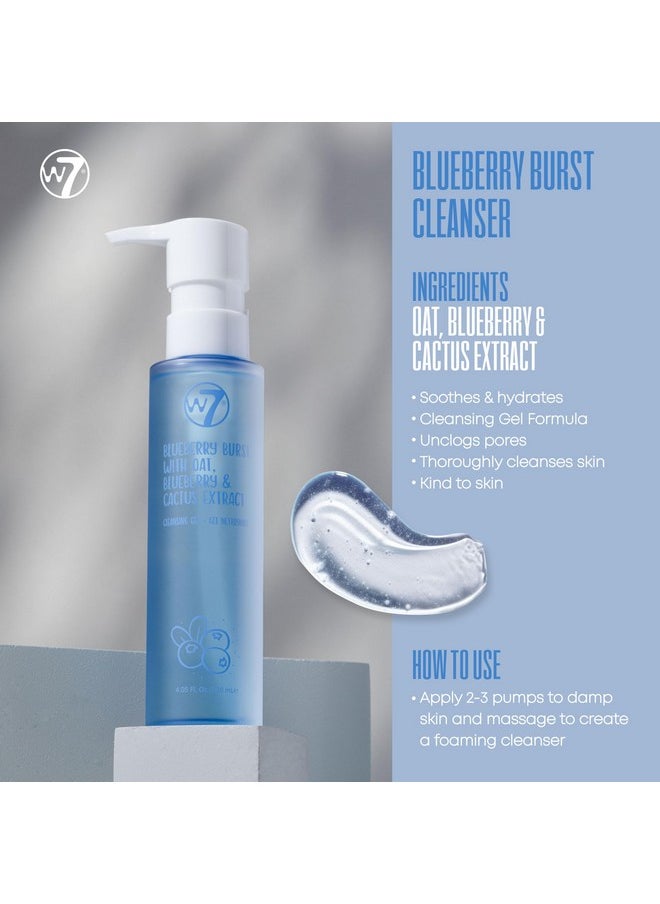 W7 Skin Refresh Essential Skincare Set - 4-Step Daily Routine Gift Set, Contains: Hydrating Cleanser, Soothing Toner, Anti-Ageing Serum and Repairing Moisturizer, Suitable For All Skin Types