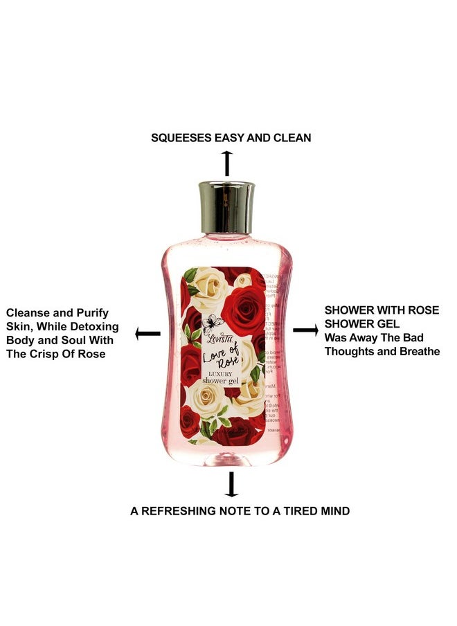 Bath and Body - Spa Gift Baskets for Women & Girls, Spa Kit Birthday Gift Includes Love of Rose Scent Shower Gel, Bubble Bath, Body Lotion, Bath Salt,Red Bath Puff and Heart Bath Bomb