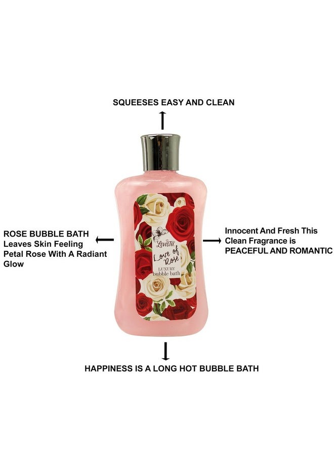 Bath and Body - Spa Gift Baskets for Women & Girls, Spa Kit Birthday Gift Includes Love of Rose Scent Shower Gel, Bubble Bath, Body Lotion, Bath Salt,Red Bath Puff and Heart Bath Bomb