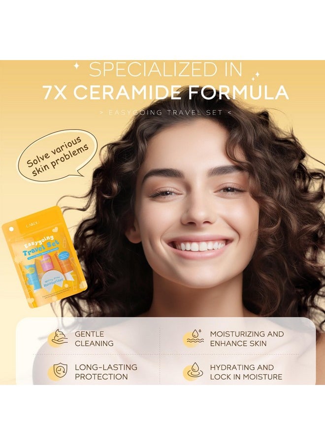 Hydrating Skin Care Set Travel Kit,4 Piece Skincare Essentials Set Mini Travel Size,Travel Friendly Face Routine Set for Women and Teenage Girls- Travel Essentials Gift Set