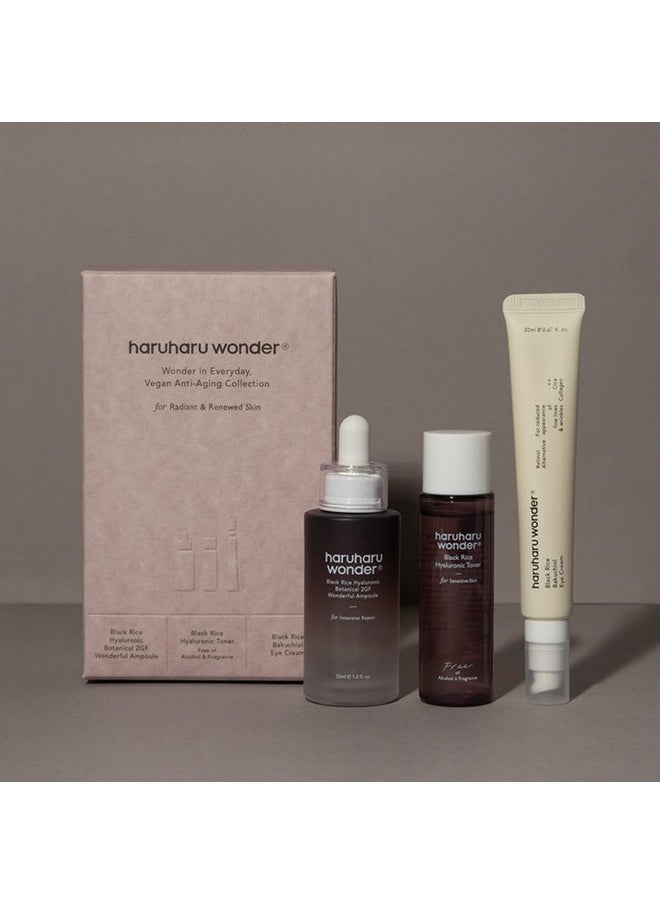 Haruharu Wonder Vegan Well-Aging Collection, Gift Box for Special Day, Suitable for All Skin Types