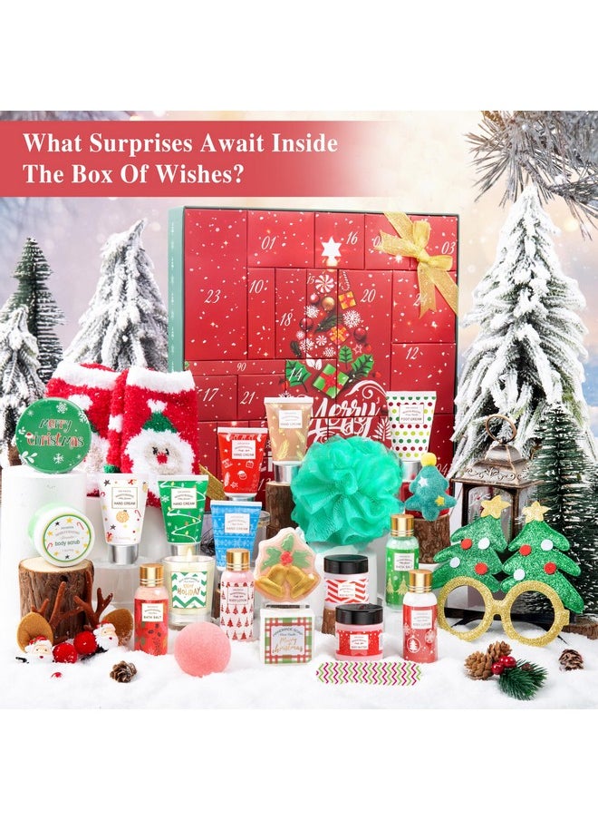 LUCOTIYA Advent Calendar 2024-24 Days of Beauty Advent Calendar, Bath and Body Gifts Sets for Women, Christmas Gift Baskets for Women, Skincare Beauty Advent Calendar