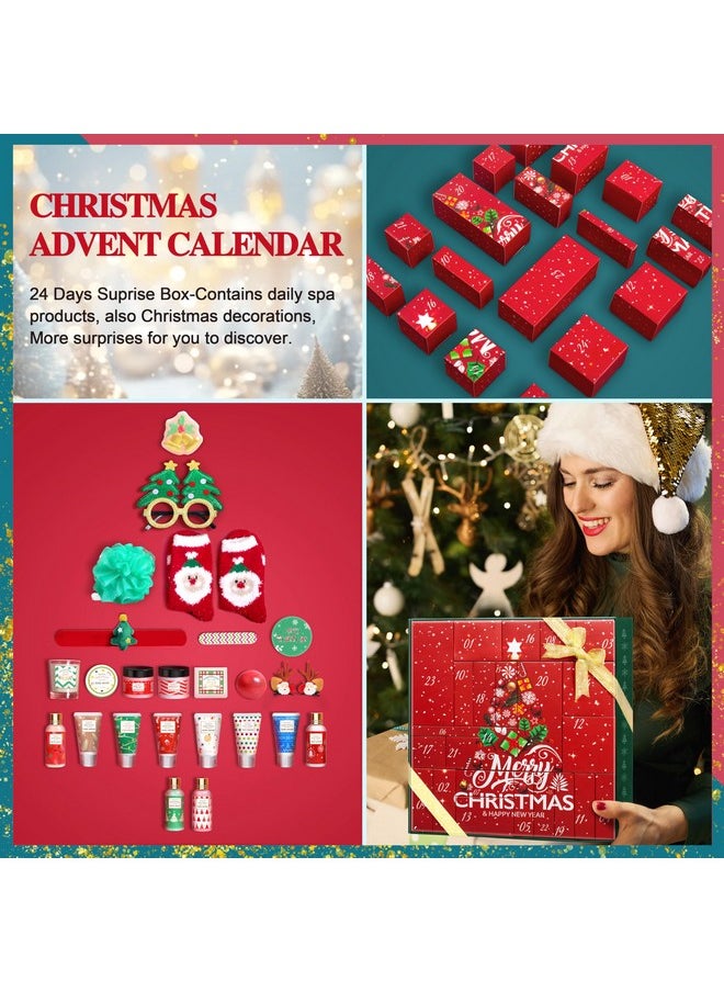 LUCOTIYA Advent Calendar 2024-24 Days of Beauty Advent Calendar, Bath and Body Gifts Sets for Women, Christmas Gift Baskets for Women, Skincare Beauty Advent Calendar