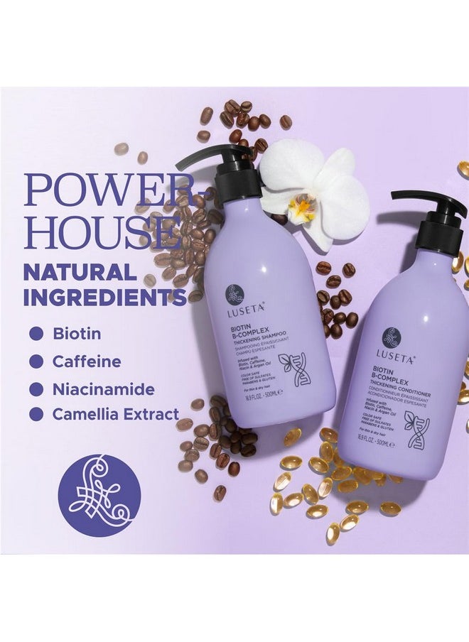 Luseta B-Complex Shampoo & Conditioner Set for Hair Growth and Strengthening, Routine shampoo and Conditioner for women hair loss, Biotin Shampoo and Conditioner for Thinning Hair All Types 2 x 16.9oz