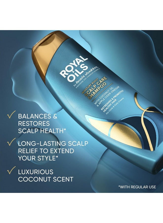 Head & Shoulders Royal Oils Dandruff Shampoo and Conditioner Set, Coconut Oil & Apple Cider Vinegar, Moisture Renewal, Scalp Relief, Curly & Coily Hair, Anti Dandruff, 31.4 Fl Oz Each, 2 Pack