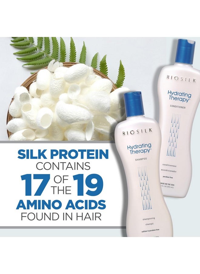 BioSilk Hydrating Therapy Shampoo & Conditioner, Replenishes Hair Moisture & Coarse Hair, Sulfate, Paraben, & Cruelty-Free, 12 Oz (2 Count)