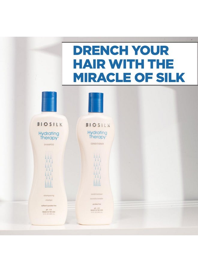 BioSilk Hydrating Therapy Shampoo & Conditioner, Replenishes Hair Moisture & Coarse Hair, Sulfate, Paraben, & Cruelty-Free, 12 Oz (2 Count)
