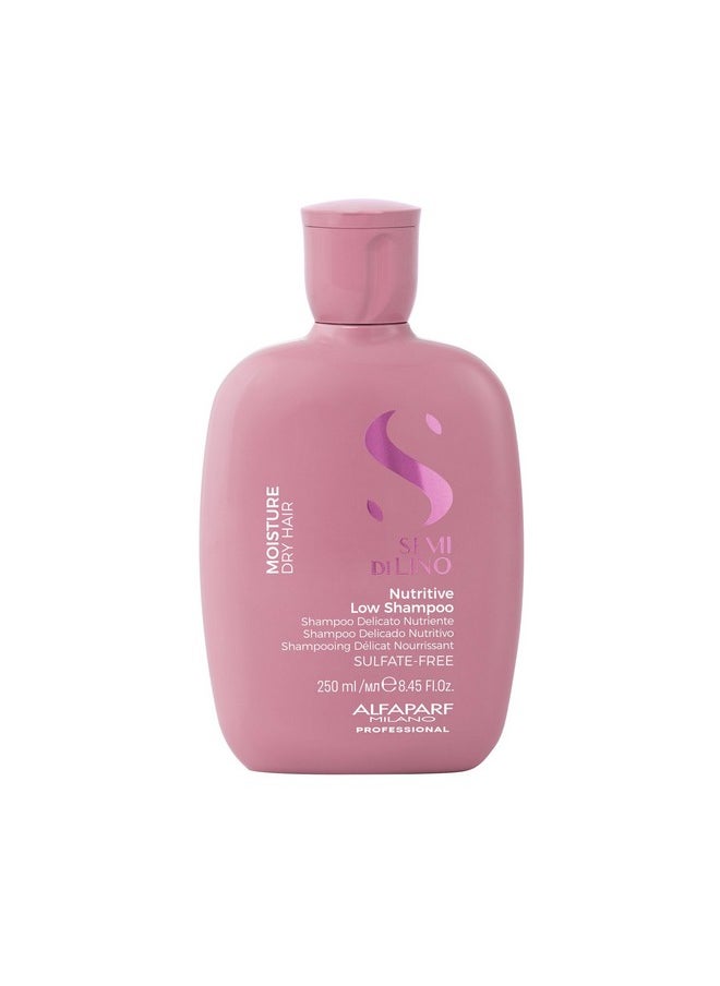 Alfaparf Milano Semi di Lino Moisture Nutritive Shampoo and Conditioner Set for Dry Hair - Sulfate Free Moisturizing Shampoo and Conditioner - Safe on Color Treated Hair - Adds Shine and Softness