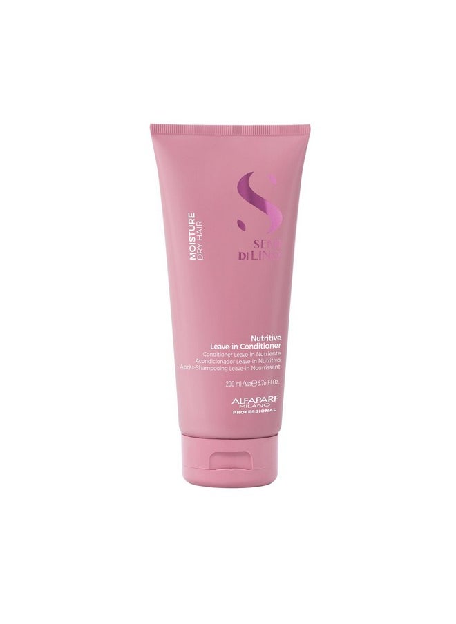 Alfaparf Milano Semi di Lino Moisture Nutritive Shampoo and Conditioner Set for Dry Hair - Sulfate Free Moisturizing Shampoo and Conditioner - Safe on Color Treated Hair - Adds Shine and Softness