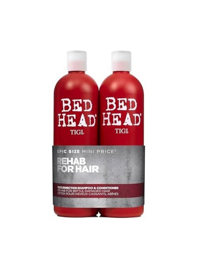 Tigi Bed Head Urban Anti+dotes Resurrection Shampoo & Conditioner Damage Level 3, 25.36 Ounce(Pack of 2)