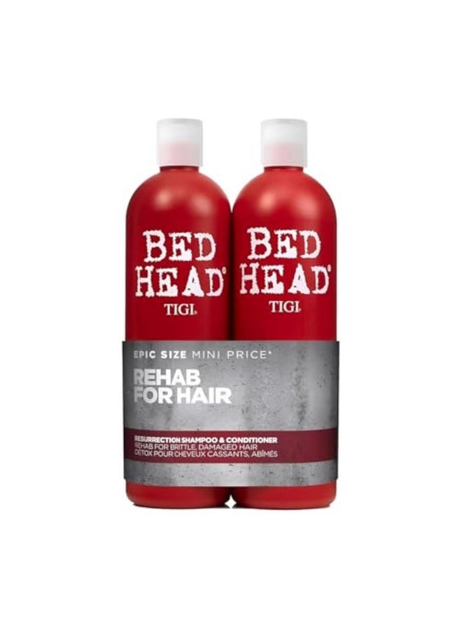 Tigi Bed Head Urban Anti+dotes Resurrection Shampoo & Conditioner Damage Level 3, 25.36 Ounce(Pack of 2)