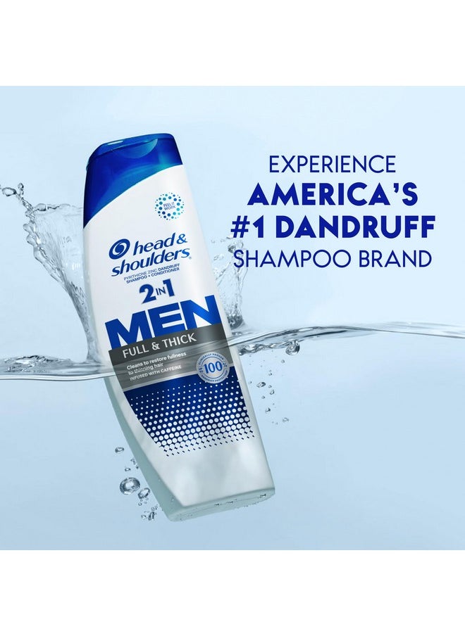 Head & Shoulders Anti-Dandruff 2 in 1 Shampoo and Conditioner, Full and Thick, 31.4 Fl. Oz (Pack of 2)