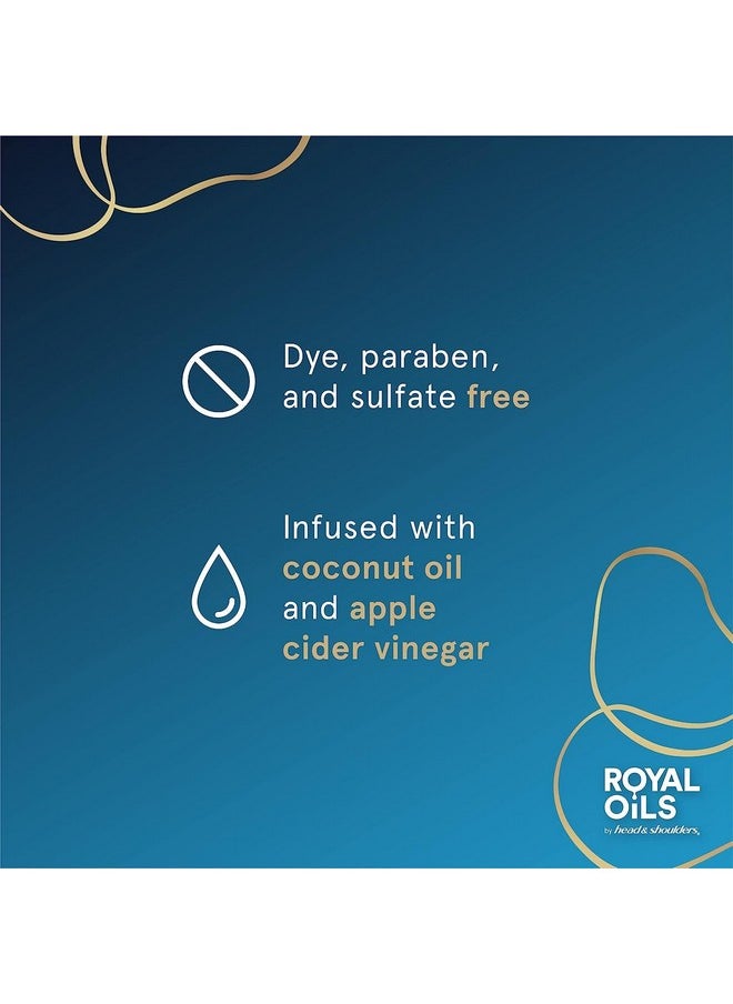 Head & Shoulders Royal Oils Shampoo and Conditioner Set, Includes Anti-Dandruff Scalp Care Shampoo (12.8 Fl Oz.) & Moisture Renewal Scalp Balancing Conditioner, Hair Treatment for Curly & Coily Hair
