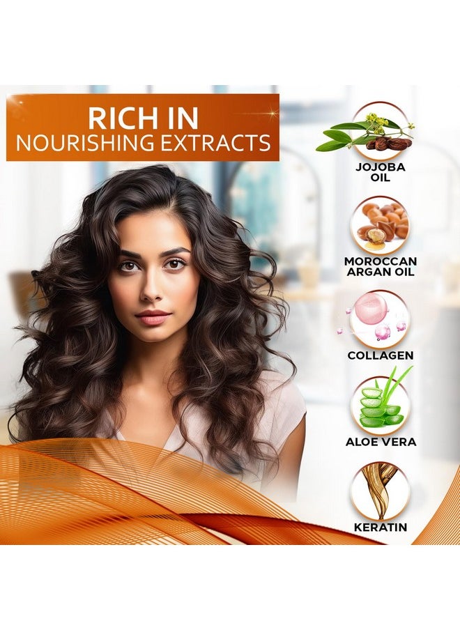 Moroccan Argan Oil Shampoo and Conditioner Set - Sulfate Free with No Parabens - Botanicals for Women and Men - Professional Moisturizing, Anti Frizz, Hydrating Solution for Dry, Wavy and Curly Hair