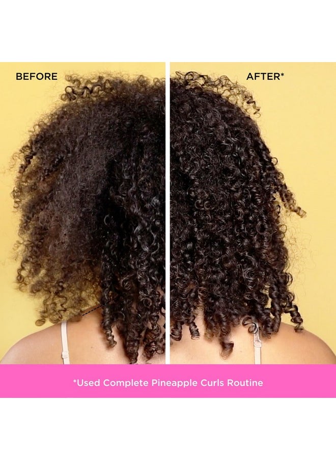 Pacifica Shampoo & Conditioner Set - Pineapple Curls Curl Defining Hair Care, Hyaluronic Acid, Coconut Oil, No Frizz, For Curly Coily Hair Clean Vegan & Cruelty-Free Dermatologist Tested